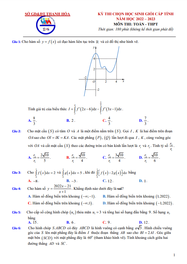 de hoc sinh gioi toan thpt cap tinh nam 2022 2023 so gd dt thanh hoa d
