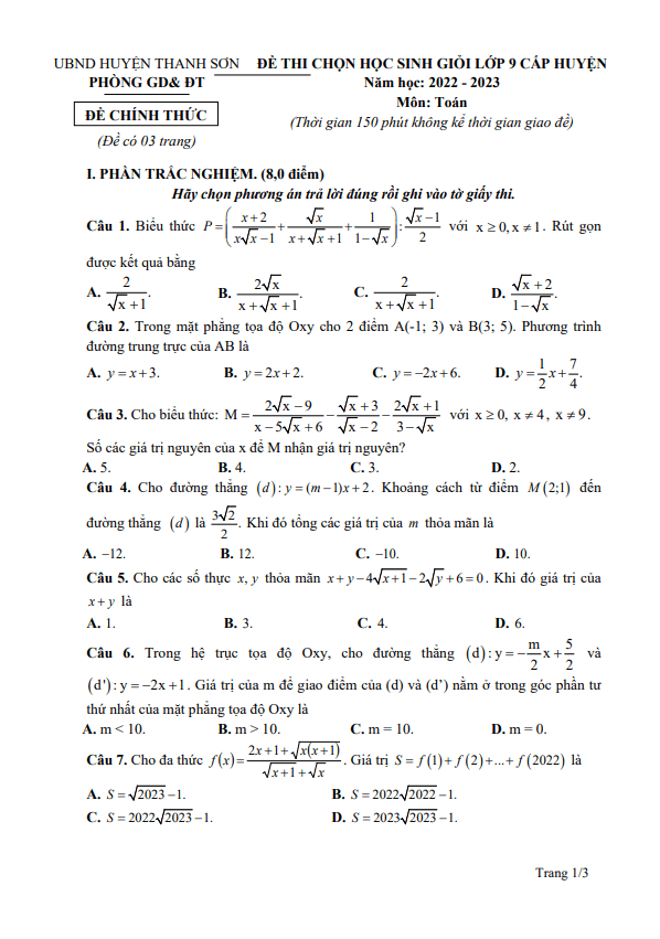 de hsg lop 9 mon toan cap huyen nam 2022 2023 phong gd dt thanh son phu tho d