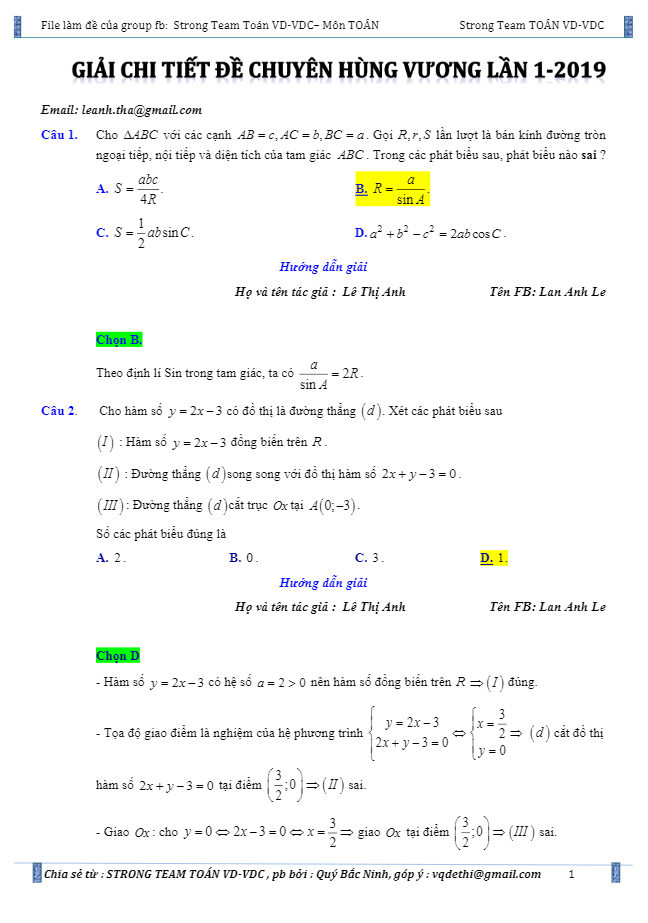 Đề khảo sát chất lượng lớp 12 môn Toán năm 2018 2019 trường THPT chuyên Hùng Vương Phú Thọ 3 de khao sat chat luong lop 12 mon toan nam 2018 2019 truong thpt chuyen hung vuong phu tho d