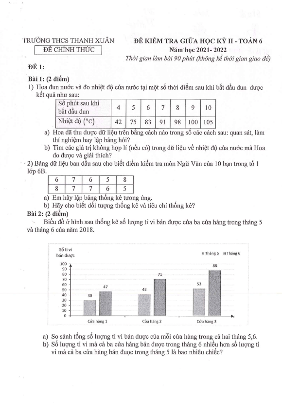 de kiem tra giua hoc ki 2 hk2 lop 6 mon toan nam 2021 2022 truong thcs thanh xuan ha noi d