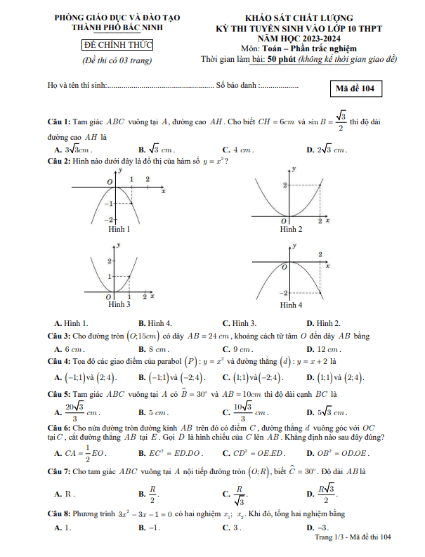 de kscl toan vao nam 2023 2024 phong gd dt thanh pho bac ninh d