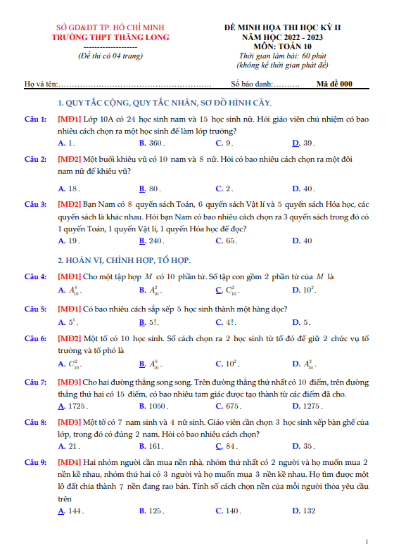 de minh hoa hoc ki 2 hk2 lop 10 mon toan nam 2022 2023 truong thpt thang long tp hcm d