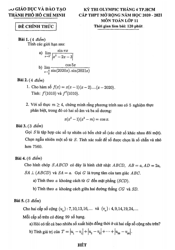 de olympic thang 4 lop 11 mon toan nam 2020 2021 so gd dt tp ho chi minh d