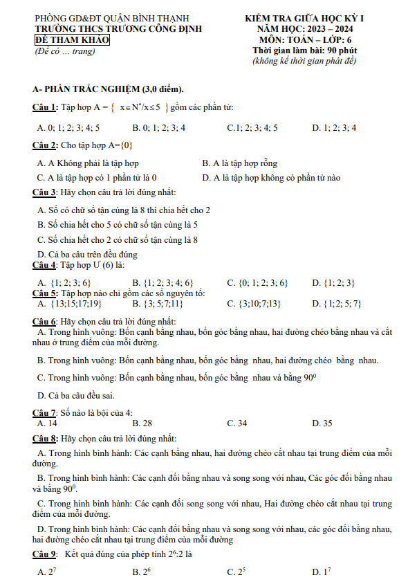 de tham khao giua hoc ki 1 hk1 lop 6 mon toan nam 2023 2024 truong thcs truong cong dinh tp hcm d
