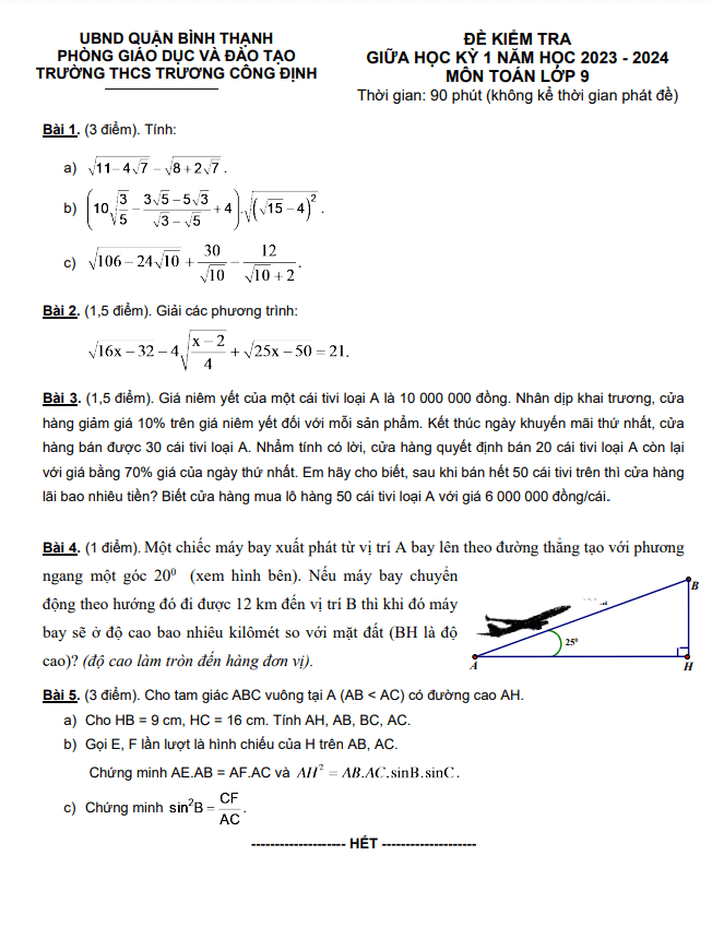 de tham khao giua hoc ki 1 hk1 lop 9 mon toan nam 2023 2024 truong thcs truong cong dinh tp hcm d