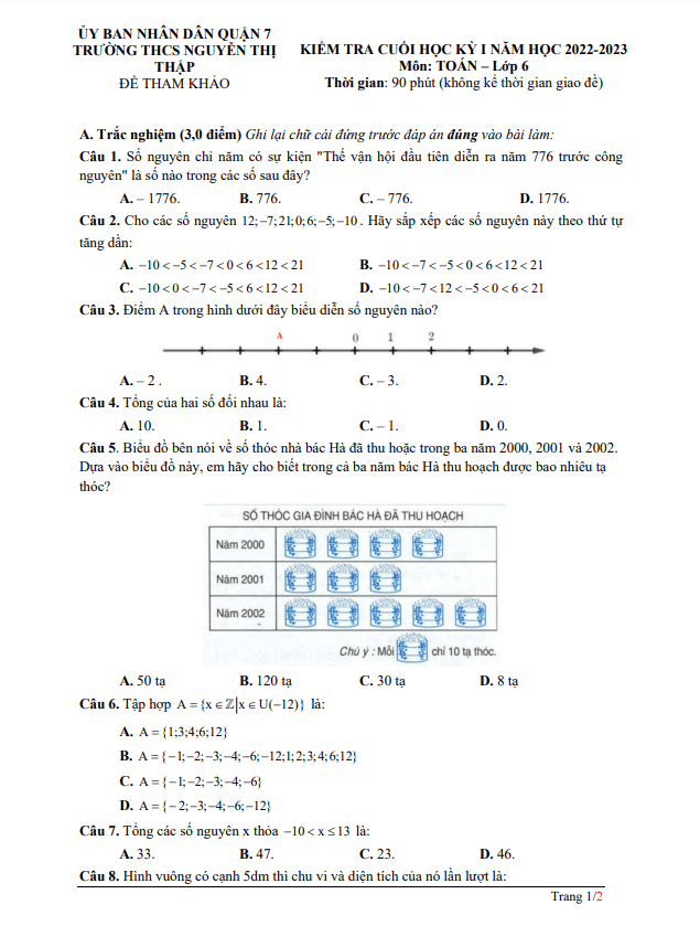 de tham khao hoc ki 1 hk1 lop 6 mon toan nam 2022 2023 truong thcs nguyen thi thap tp hcm d