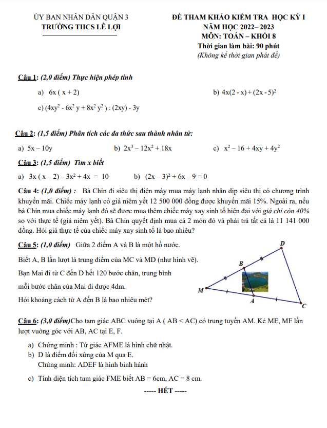 de tham khao hoc ki 1 hk1 lop 8 mon toan nam 2022 2023 truong thcs le loi tp hcm d