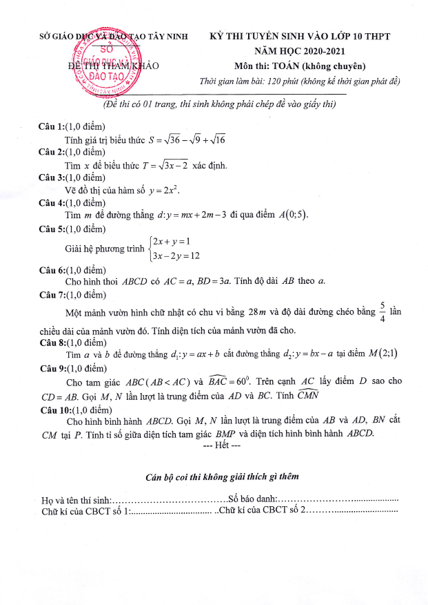 de tham khao tuyen sinh mon toan nam 2020 2021 so gd dt tay ninh d