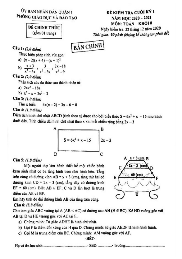 de thi cuoi hoc ki 1 hk1 lop 8 mon toan nam 2020 2021 phong gd dt quan 1 tp hcm d