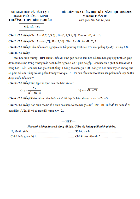 de thi giua hoc ki 1 hk1 lop 10 mon toan nam 2022 2023 truong thpt binh chieu tp hcm d