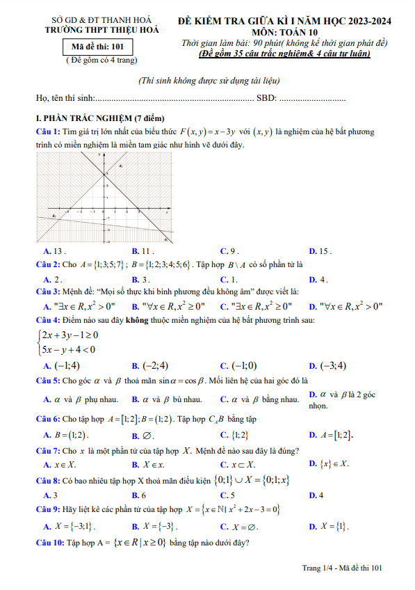 Đề thi giữa học kì 1 (HK1) lớp 10 môn Toán năm 2023 2024 trường THPT Thiệu Hóa Thanh Hóa 5 de thi giua hoc ki 1 hk1 lop 10 mon toan nam 2023 2024 truong thpt thieu hoa thanh hoa d