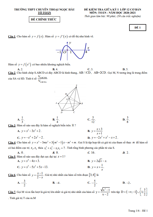 de thi giua hoc ki 1 hk1 lop 12 mon toan cb nam 2020 2021 truong chuyen thoai ngoc hau an giang d