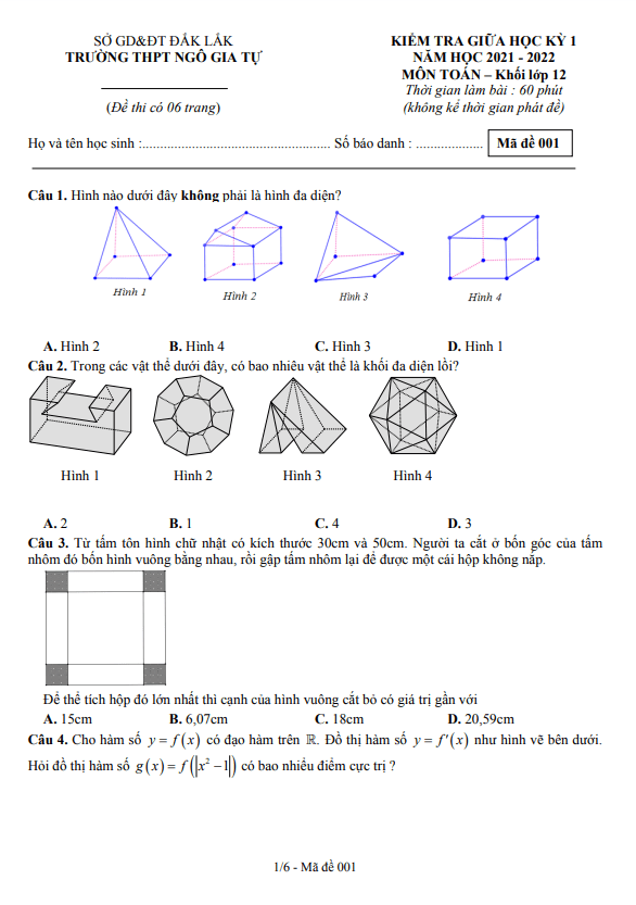 de thi giua hoc ki 1 hk1 lop 12 mon toan nam 2021 2022 truong thpt ngo gia tu dak lak d