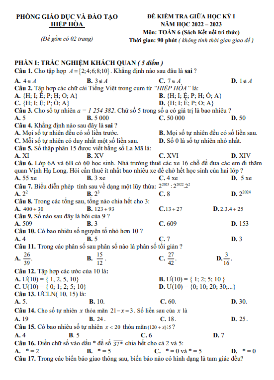 de thi giua hoc ki 1 hk1 lop 6 mon toan knttvcs nam 2022 2023 phong gd dt hiep hoa bac giang d