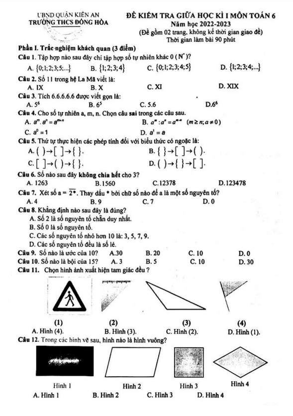 de thi giua hoc ki 1 hk1 lop 6 mon toan nam 2022 2023 truong thcs dong hoa hai phong d