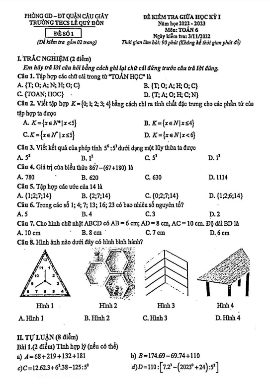 de thi giua hoc ki 1 hk1 lop 6 mon toan nam 2022 2023 truong thcs le quy don ha noi d