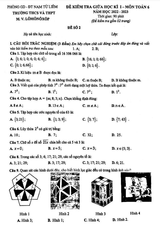 de thi giua hoc ki 1 hk1 toan 6 nam 2022 2023 truong m v lomonoxop ha noi d