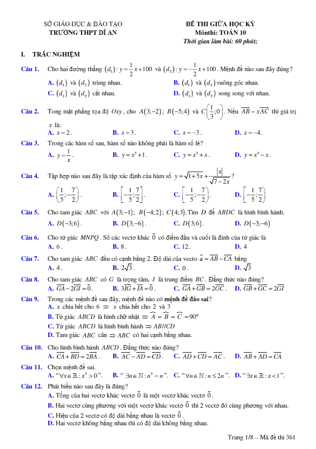 de thi giua hoc ky i lop 10 mon toan truong thpt di an binh duong d