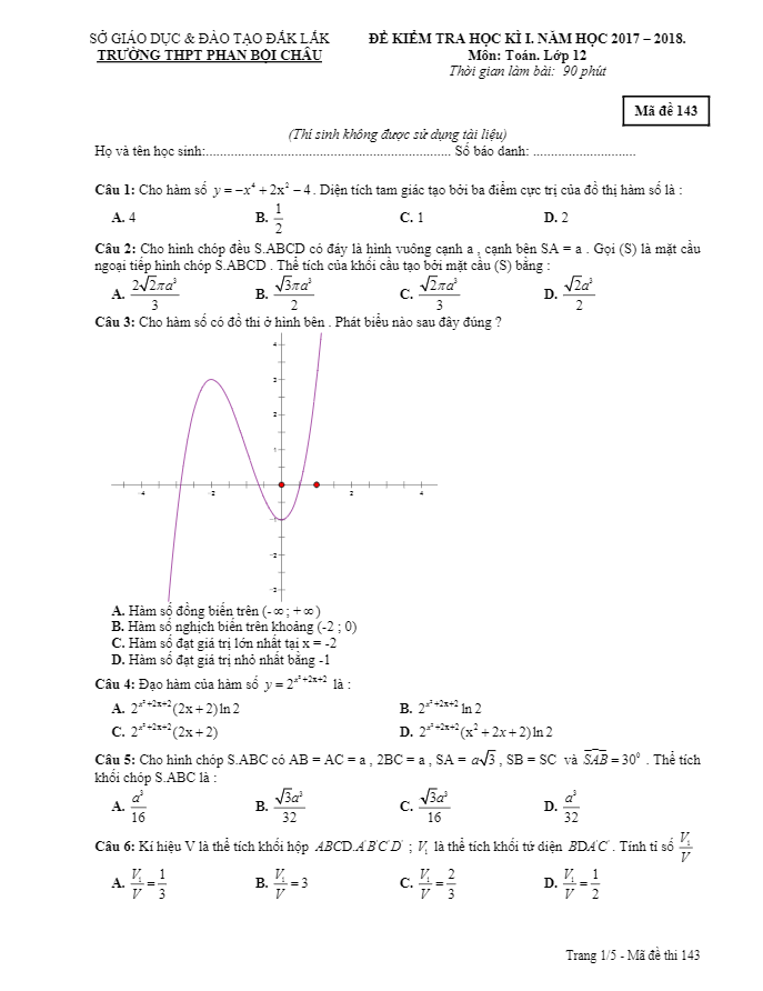 de thi hki lop 12 mon toan nam hoc 2017 2018 truong thpt phan boi chau dak lak d