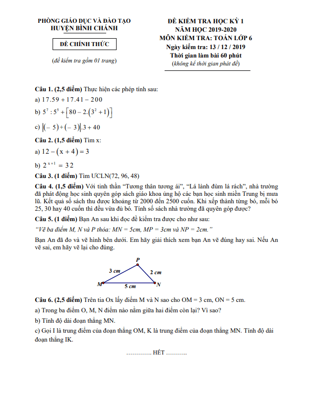de thi hoc ki 1 hk1 lop 6 mon toan nam 2019 2020 phong gd dt binh chanh tp hcm d