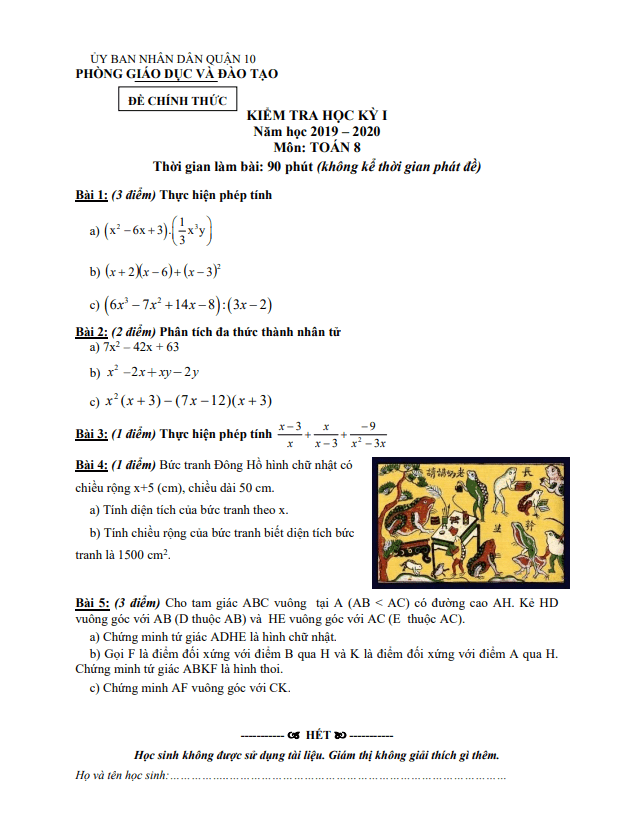 de thi hoc ki 1 hk1 lop 8 mon toan nam 2019 2020 phong gd dt quan 10 tp hcm d