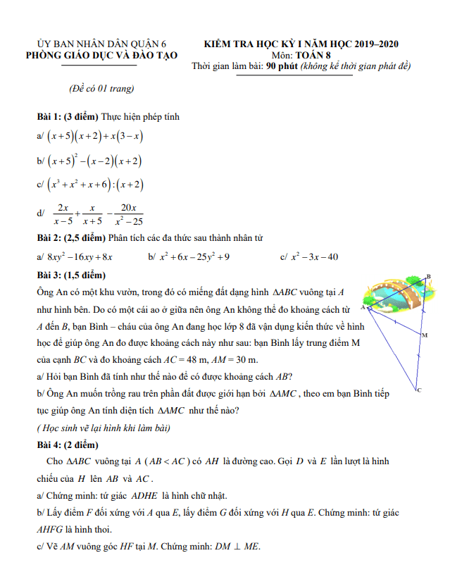 de thi hoc ki 1 hk1 lop 8 mon toan nam 2019 2020 phong gd dt quan 6 tp hcm d