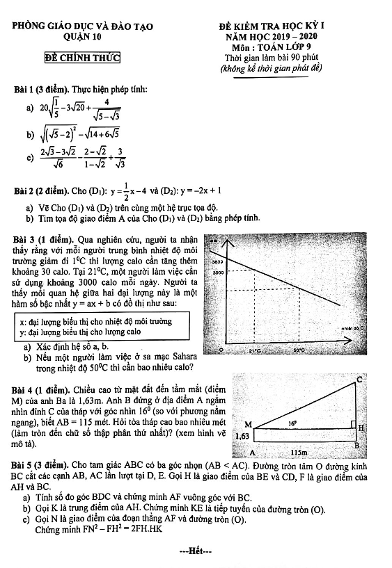 de thi hoc ki 1 hk1 lop 9 mon toan nam 2019 2020 phong gd dt quan 10 tp hcm d