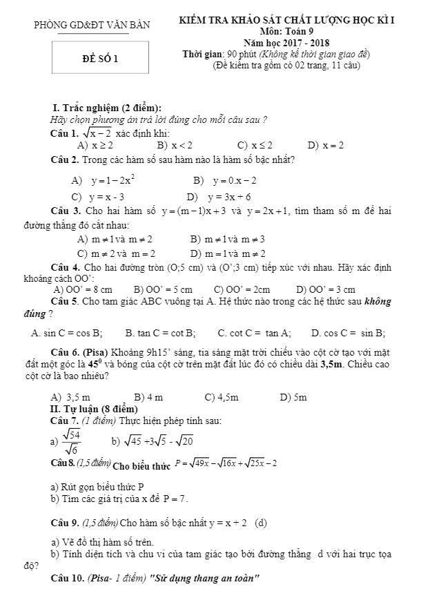 de thi hoc ki 1 hk1 lop 9 mon toan nam hoc 2017 2018 phong giao duc va dao tao van ban lao cai d