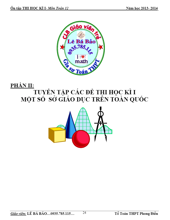 de thi hoc ki 1 hk1 mot so so gd va dt tren toan quoc d