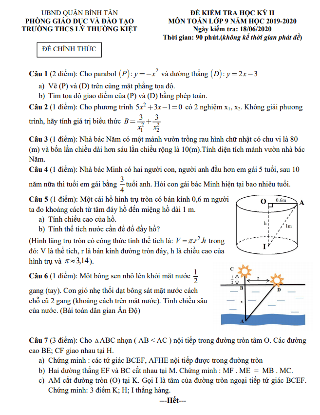 Đề thi học kì 2 (HK2) lớp 9 môn Toán năm 2019 2020 trường THCS Lý Thường Kiệt TP HCM 6 de thi hoc ki 2 hk2 lop 9 mon toan nam 2019 2020 truong thcs ly thuong kiet tp hcm d