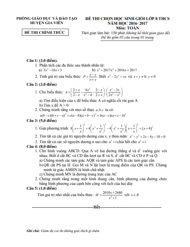 de thi hoc sinh gioi lop 8 mon toan nam 2016 2017 phong gd dt gia vien ninh binh d
