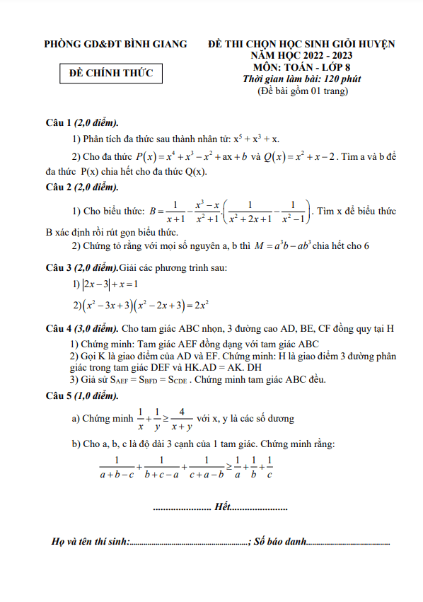 de thi hsg huyen lop 8 mon toan nam 2022 2023 phong gd dt binh giang hai duong d