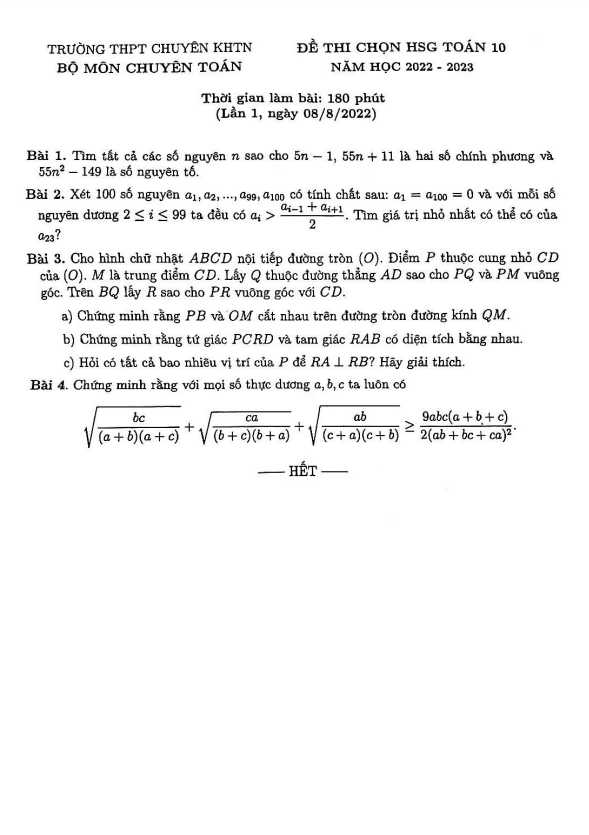 de thi hsg lop 10 mon toan nam 2022 2023 lan 1 truong chuyen khtn ha noi d