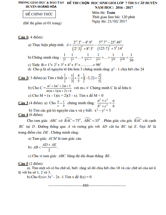 Đề thi HSG lớp 7 môn Toán năm 2016 2017 phòng GD ĐT Hoằng Hóa Thanh Hóa 2 de thi hsg lop 7 mon toan nam 2016 2017 phong gd dt hoang hoa thanh hoa d