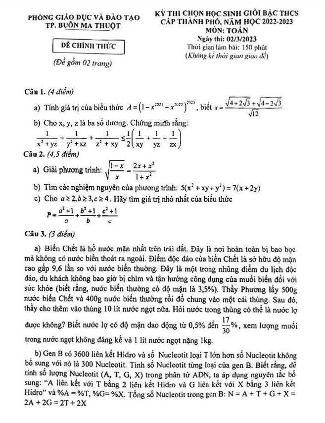 Đề thi HSG Toán THCS năm 2022 2023 phòng GD ĐT Buôn Ma Thuột Đắk Lắk 3 de thi hsg toan thcs nam 2022 2023 phong gd dt buon ma thuot dak lak d