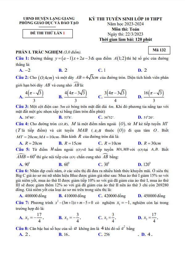 de thi thu toan vao 10 lan 1 nam 2023 2024 phong gd dt lang giang bac giang d