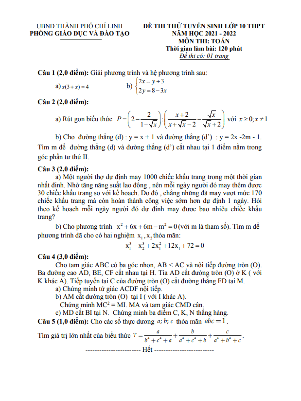 de thi thu toan vao nam 2021 2022 phong gd dt chi linh hai duong d
