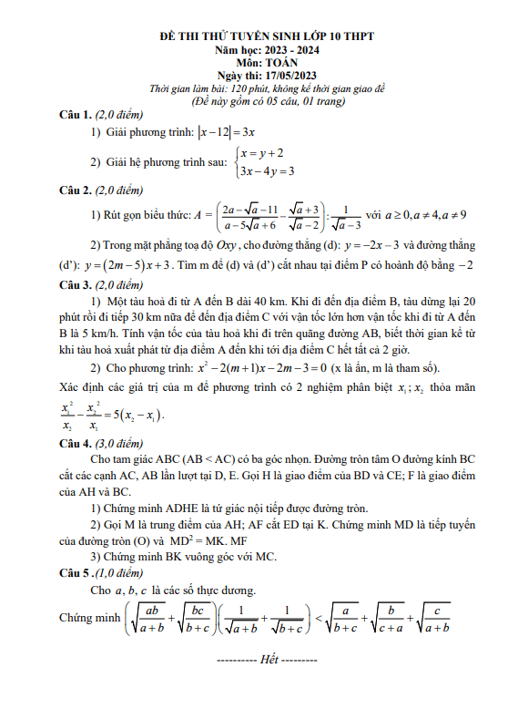 de thi thu toan vao nam 2023 2024 phong gd dt tu ky hai duong d