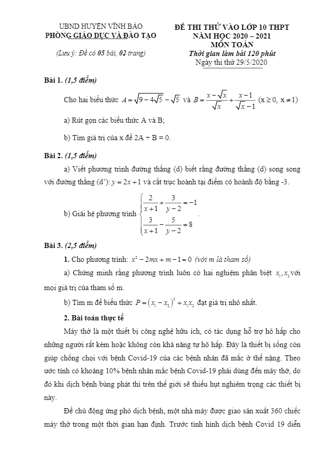 de thi thu vao mon toan nam 2020 2021 phong gd dt vinh bao hai phong d