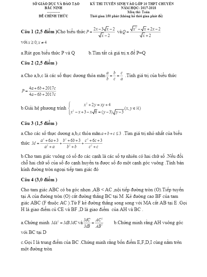 de thi tuyen sinh thpt chuyen nam hoc 2017 2018 mon toan so gd va dt bac ninh d