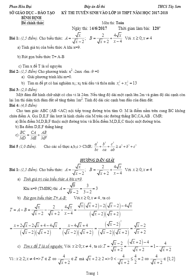 de thi tuyen sinh thpt nam hoc 2017 2018 mon toan so gd va dt binh dinh d