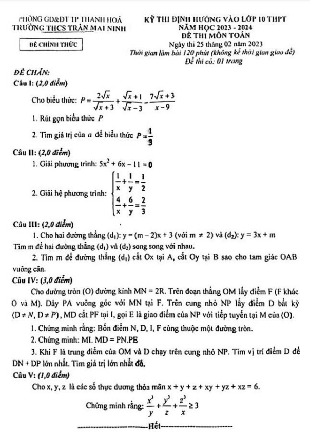 de toan dinh huong vao 10 nam 2023 2024 truong thcs tran mai ninh thanh hoa d