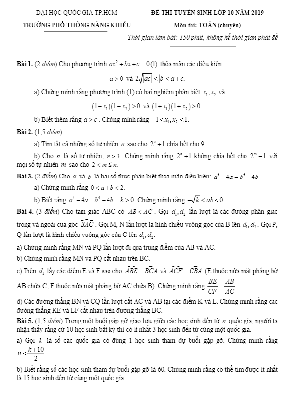 Đề Toán tuyển sinh năm 2019 trường PTNK TP HCM (Vòng 2) 6 de toan tuyen sinh nam 2019 truong ptnk tp hcm vong 2 d