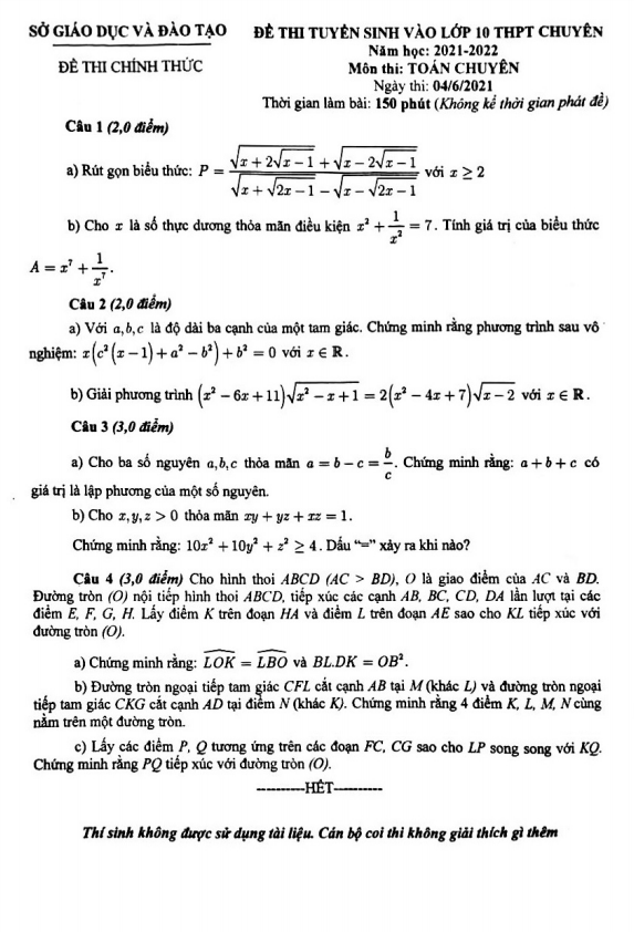Đề tuyển sinh chuyên môn Toán (chuyên) năm 2021 2022 sở GD ĐT Bình Dương 4 de tuyen sinh chuyen mon toan chuyen nam 2021 2022 so gd dt binh duong d