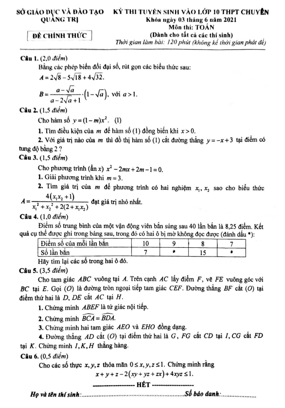 de tuyen sinh chuyen mon toan nam 2021 2022 so gd dt quang tri d