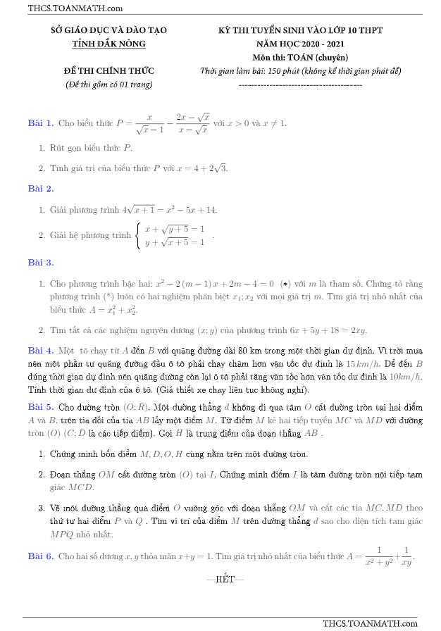 de tuyen sinh mon toan chuyen nam 2020 2021 so gd dt dak nong d