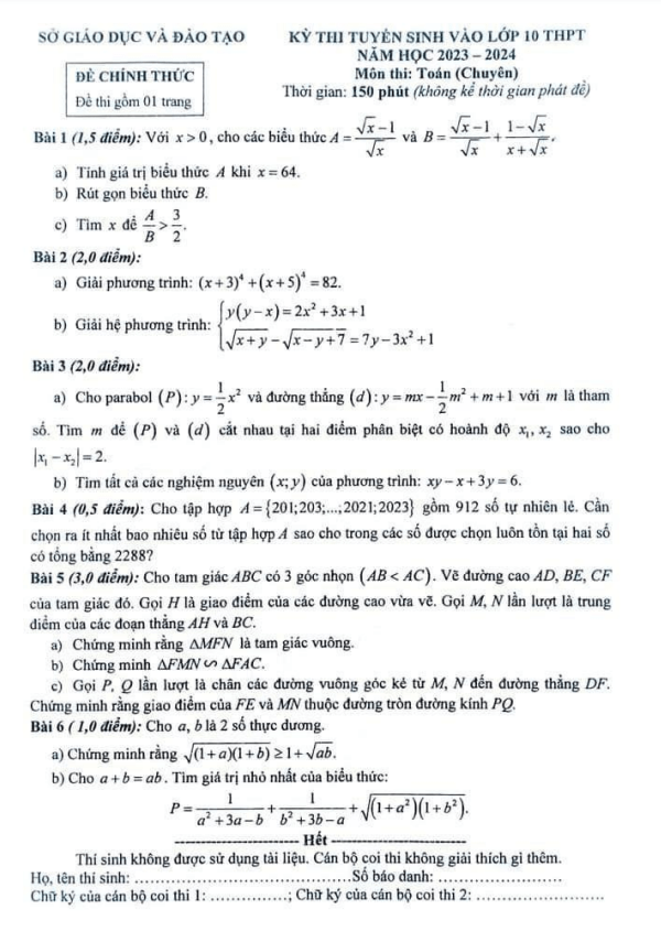 de tuyen sinh mon toan chuyen nam 2023 2024 so gd dt dak nong d