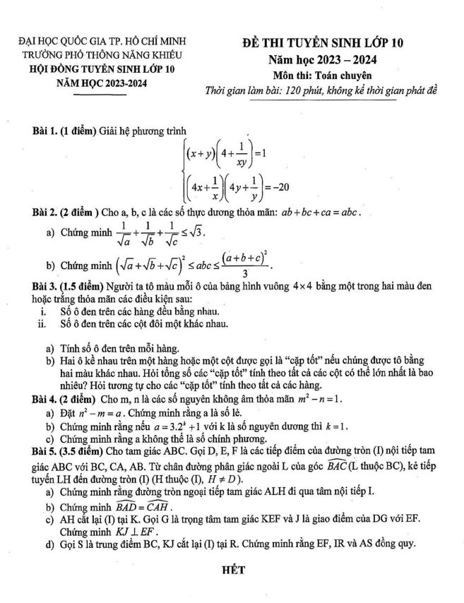 de tuyen sinh mon toan chuyen nam 2023 2024 truong ptnk tp hcm d