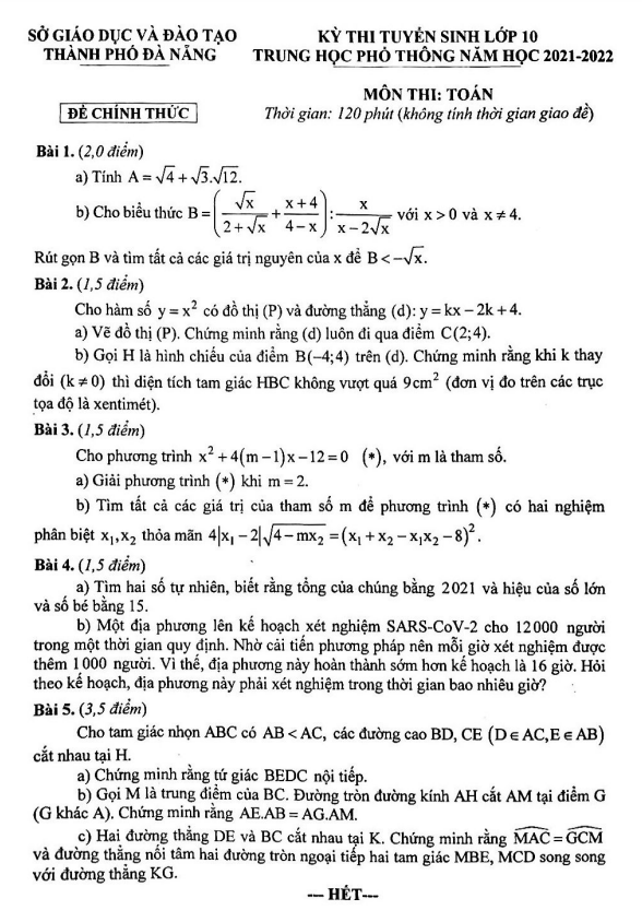 de tuyen sinh mon toan nam 2021 2022 so gd dt da nang d