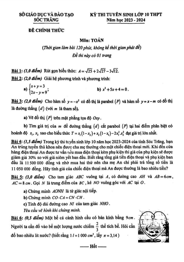 de tuyen sinh mon toan nam 2023 2024 so gd dt soc trang d